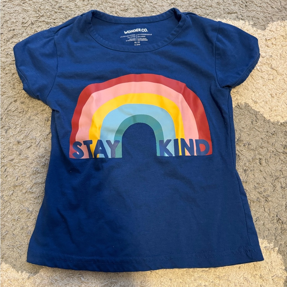 Blue Short Sleeve Girl Tee